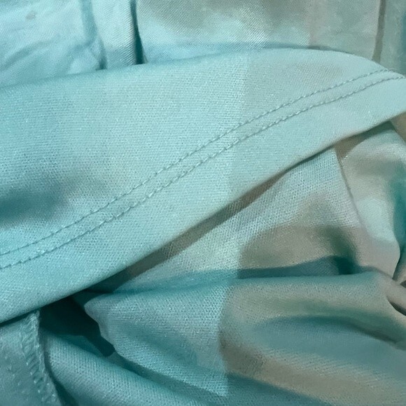 Aqua floral lace sleeve bar back dress size small - Picture 4 of 5